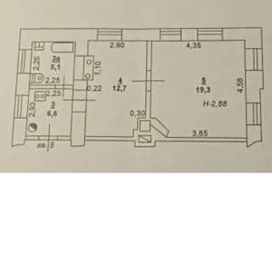 2-к квартира, вторичка, 44м2, 2/2 этаж
