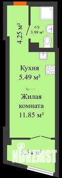 Студия квартира, вторичка, 31м2, 4/25 этаж