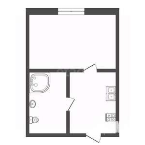 1-к квартира, вторичка, 18м2, 5/5 этаж