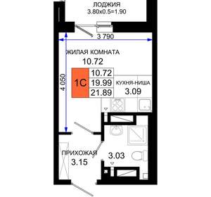Студия квартира, вторичка, 22м2, 3/25 этаж
