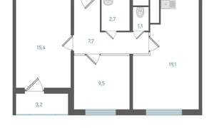 2-к квартира, вторичка, 57м2, 11/12 этаж