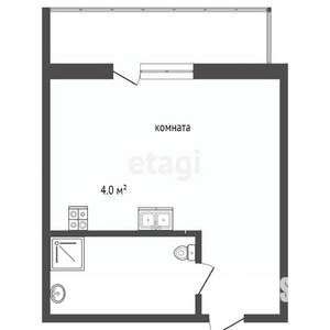 Студия квартира, вторичка, 29м2, 1/18 этаж