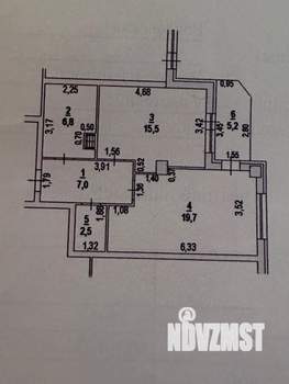 1-к квартира, вторичка, 52м2, 5/20 этаж