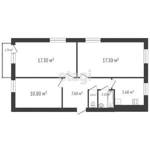 3-к квартира, вторичка, 69м2, 1/5 этаж
