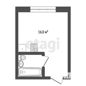 Студия квартира, вторичка, 21м2, 2/3 этаж
