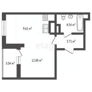 1-к квартира, вторичка, 35м2, 3/21 этаж