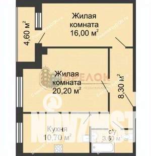 2-к квартира, вторичка, 62м2, 8/14 этаж