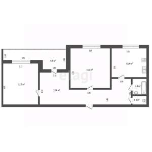 2-к квартира, вторичка, 70м2, 8/9 этаж