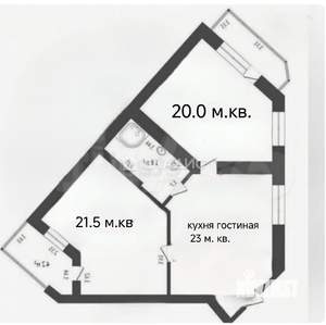 2-к квартира, вторичка, 71м2, 9/17 этаж