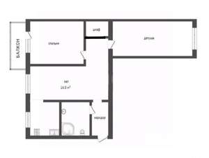 3-к квартира, вторичка, 60м2, 3/5 этаж
