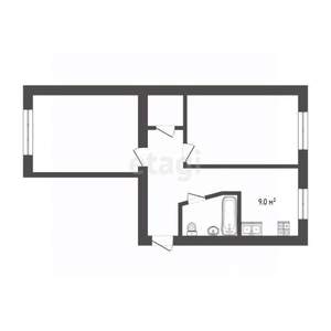 2-к квартира, вторичка, 44м2, 1/5 этаж