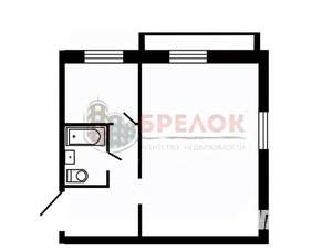 1-к квартира, вторичка, 30м2, 5/5 этаж