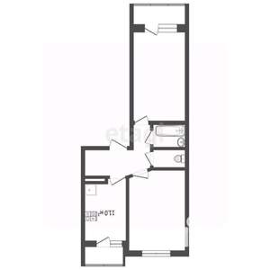 2-к квартира, вторичка, 53м2, 6/24 этаж