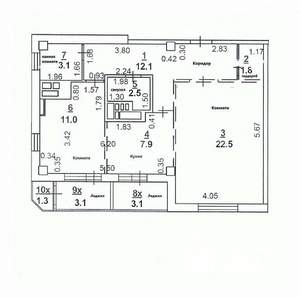 2-к квартира, вторичка, 61м2, 14/17 этаж