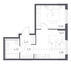 1-к квартира, вторичка, 36м2, 2/17 этаж