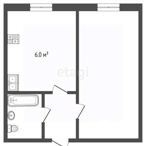 1-к квартира, вторичка, 22м2, 1/9 этаж