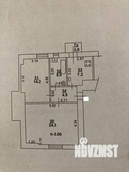 2-к квартира, вторичка, 56м2, 2/5 этаж
