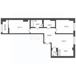 3-к квартира, вторичка, 77м2, 5/26 этаж