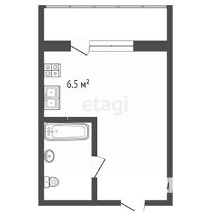 Студия квартира, вторичка, 22м2, 1/3 этаж