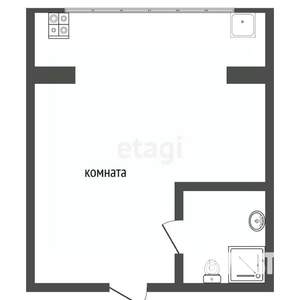 Студия квартира, вторичка, 25м2, 2/6 этаж