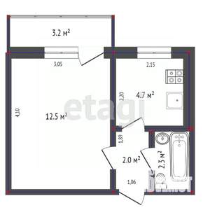 1-к квартира, вторичка, 58м2, 14/22 этаж