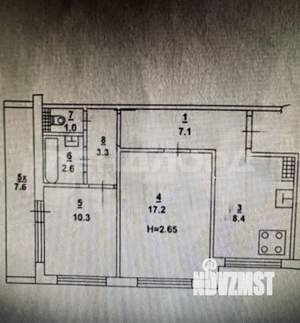 2-к квартира, вторичка, 51м2, 2/9 этаж