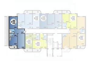 2-к квартира, строящийся дом, 65м2, 10/17 этаж