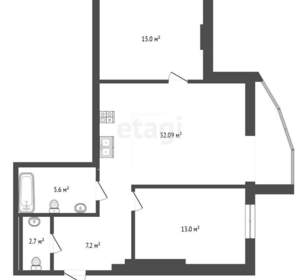 3-к квартира, вторичка, 75м2, 22/25 этаж