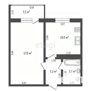 1-к квартира, вторичка, 36м2, 2/18 этаж