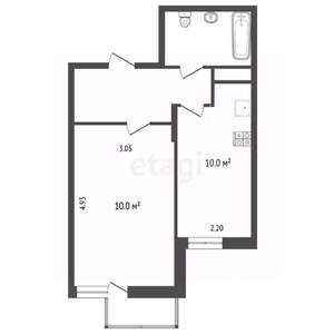 1-к квартира, вторичка, 37м2, 10/25 этаж