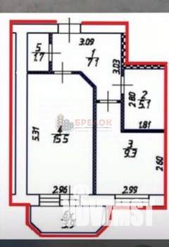 2-к квартира, вторичка, 43м2, 13/16 этаж