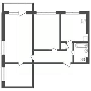 3-к квартира, вторичка, 58м2, 4/5 этаж