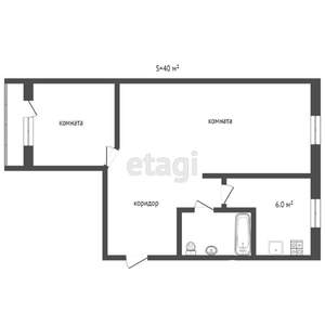 2-к квартира, вторичка, 41м2, 4/5 этаж