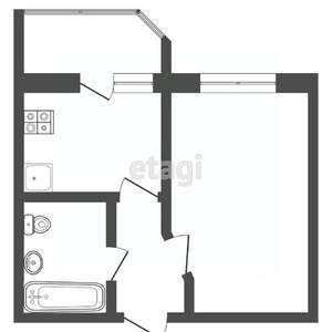 1-к квартира, вторичка, 38м2, 1/11 этаж