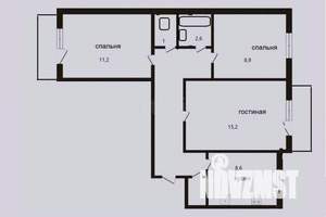 3-к квартира, вторичка, 64м2, 9/9 этаж