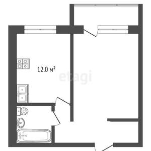 1-к квартира, вторичка, 40м2, 22/25 этаж