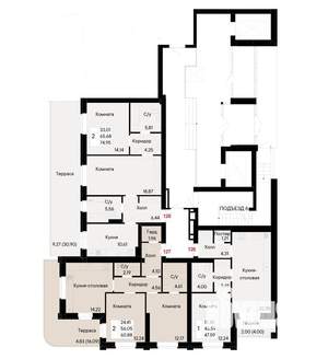 1-к квартира, вторичка, 48м2, 2/8 этаж