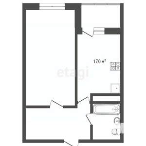 1-к квартира, вторичка, 39м2, 8/25 этаж