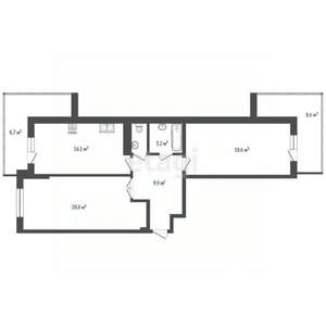 2-к квартира, вторичка, 80м2, 13/25 этаж