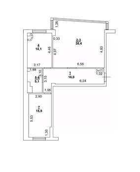 3-к квартира, вторичка, 89м2, 3/16 этаж