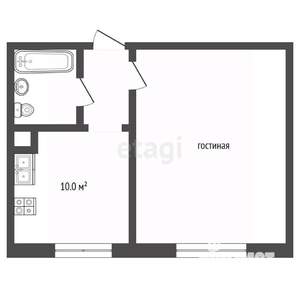 1-к квартира, вторичка, 36м2, 1/14 этаж