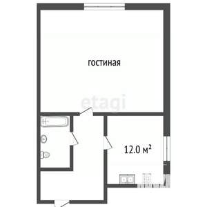 1-к квартира, вторичка, 43м2, 11/24 этаж