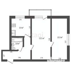 2-к квартира, вторичка, 45м2, 3/5 этаж