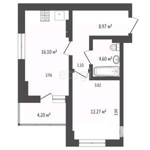 Студия квартира, вторичка, 30м2, 17/19 этаж