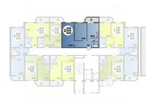 2-к квартира, строящийся дом, 56м2, 10/17 этаж