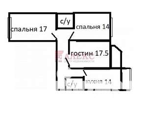 3-к квартира, вторичка, 87м2, 10/14 этаж