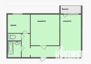 2-к квартира, вторичка, 52м2, 2/9 этаж