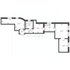 4-к квартира, вторичка, 63м2, 1/1 этаж