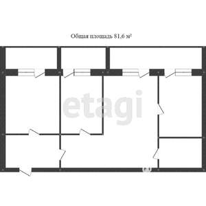 3-к квартира, вторичка, 82м2, 3/9 этаж