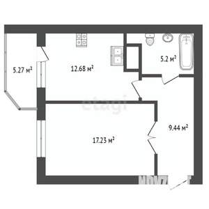 1-к квартира, вторичка, 46м2, 18/19 этаж
